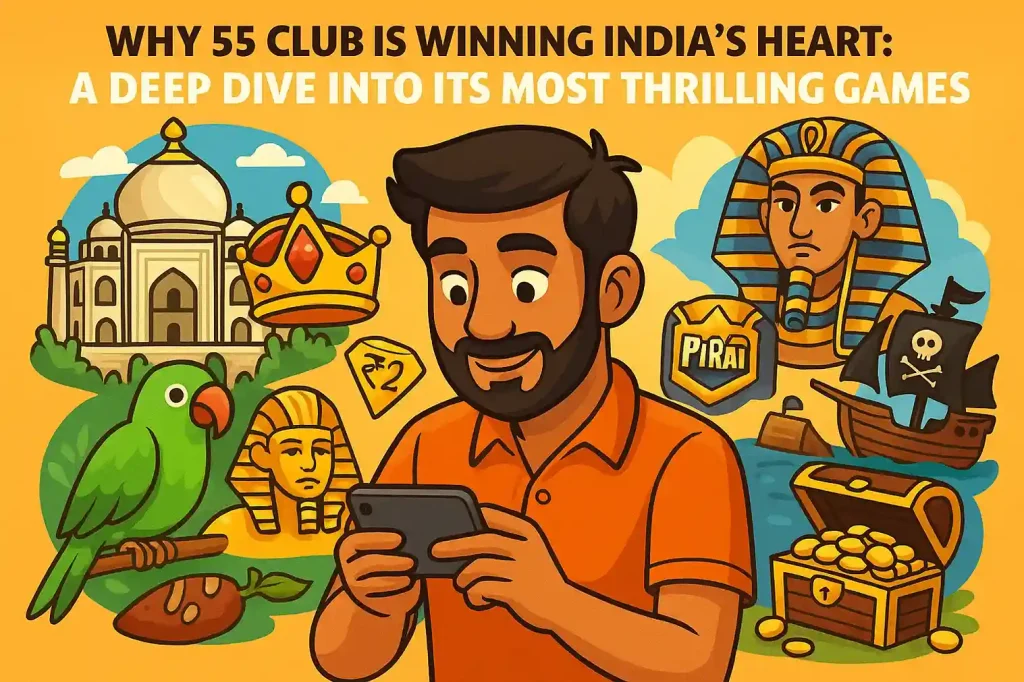 55 Club slot games with Indian player enjoying spins